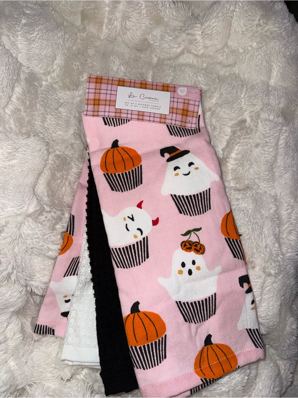 La Cuisine- 4pc ghost and pumpkin dish towels